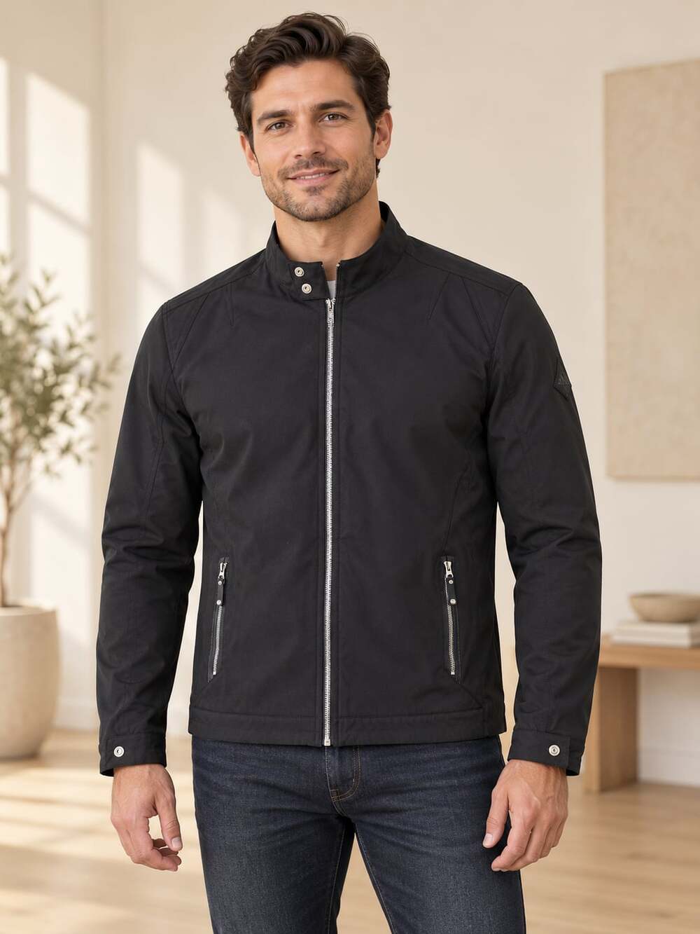 OGIO Men’s Black Full Zip Jacket 2XL Stand Collar Mesh Lined Pockets
